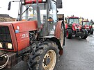 Tém ti desítky traktor ze zemdlských podnik umperského okresu dorazilo...
