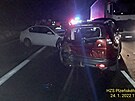 Nehoda u dlnice D5 nedaleko Plzn. idi osobnho vozidla narazil do auta,...