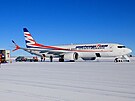Boeing 737 MAX 8 spolenosti Smartwings na Troll Airfield v severním cípu...