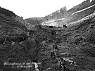 Výkopové práce na dn údolí (10. íjen 1911)