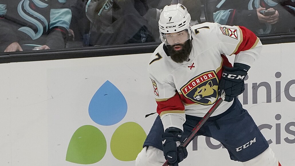 Radko Gudas z Florida Panthers v zápase se Seattle Kraken