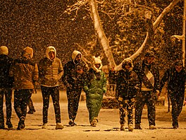 Turecko a ecko zasypaly pívaly snhu. Snímek pochází z Istanbulu. (23. ledna...