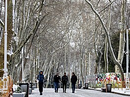 Turecko a ecko zasypaly pívaly snhu. Snímek pochází z Istanbulu. (23. ledna...