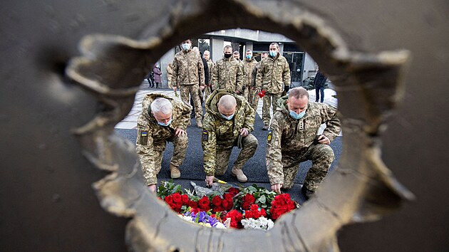 Pipomnka Dne obrnc Ukrajiny v Kyjev (20. ledna 2022)