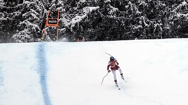 Matthias Mayer ve sjezdu v Kitzbhelu.