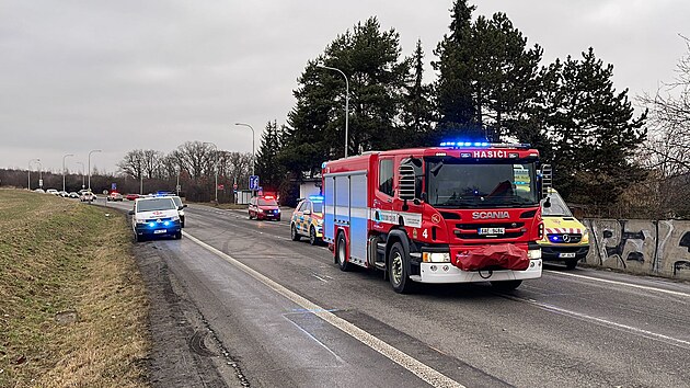 Vn dopravn nehoda v praskch Petrovicch. (24. ledna 2022)