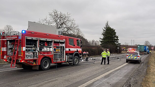 Vážná dopravní nehoda v pražských Petrovicích. (24. ledna 2022)