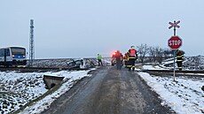 Na elezniním pejezdu v Troubelicích na Olomoucku se srazil vlak ze umperku...