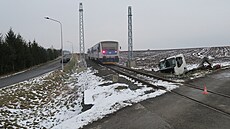 Na elezniním pejezdu v Troubelicích na Olomoucku se srazil vlak ze umperku...