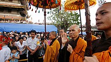 Vietnamský mnich a mírový aktivista Thich Nhat Hanh (18. bezna 2007)