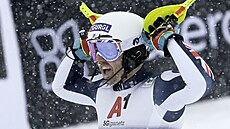 Vítěz Dave Ryding se raduje v cíli slalomu v Kitzbühlu. | na serveru Lidovky.cz | aktuální zprávy