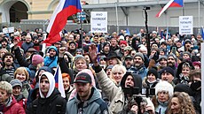 Odpůrci pandemického zákona protestují v Praze. (25. ledna 2022) | na serveru Lidovky.cz | aktuální zprávy