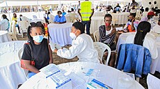 Okování proti koronaviru v Rwand. (23. srpna 2021)