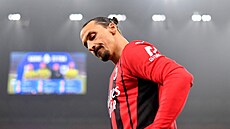 Zlatan Ibrahimovi� z AC Milán p�ed za�átkem zápasu proti Juventusu.