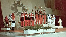 Medailový ceremoniál pi zimní olympiád v Sarajevu