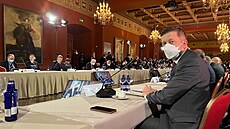 Ministr vnitra Vít Raku�an na své první zahrani�ní cest� v Litv�. S kolegy z EU...