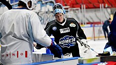 Jakub Sedlá�ek na tréninku Komety Brno