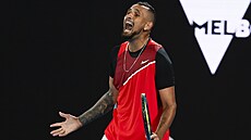 Nick Kyrgios v druhém kole Australian Open.