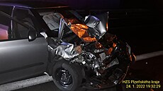 Nehoda u dálnice D5 nedaleko Plzn. idi starího vozidla pehlédl vz...