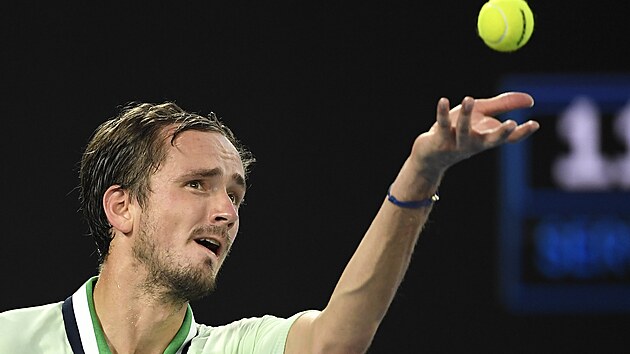 Daniil Medvedv ve finle Australian Open s Rafaelem Nadalem.