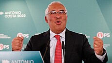 Premiér Portugalska António Costa zvítzil se svou Socialistickou stranou (PS)...