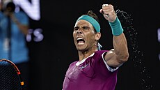 Španěl Rafael Nadal během finále Australian Open.