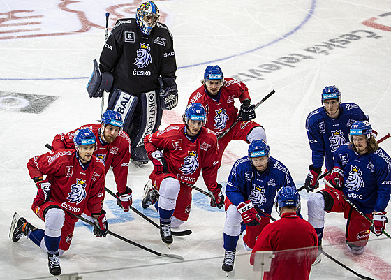 Trénink eských hokejist ped Olympijskými hrami v Pekingu