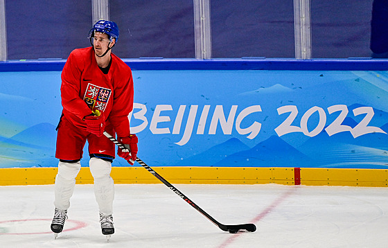 Trénink eské hokejové reprezentace na OH v Pekingu 2022. Roman ervenka. (4....