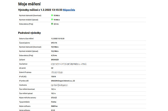 NetTest  detaily