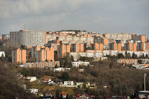 Sídlit Jiní Svahy ve Zlín (leden 2021)