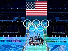 Slavnostní zahájení XXIV. zimních olympijských her.  Olympijský tým USA. (4....