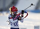 Biatlonistka Markéta Davidová na ZOH v Pekingu 2022. (7. února 2022)