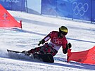 Benjamin Karl bhem finále paralelního obího slalomu na olympijských hrách v...