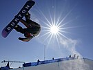 Trénink snowboardist na ZOH v Pekingu 2022. (8. února 2022)