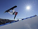 Trénink snowboardist na ZOH v Pekingu 2022. Australan Valentinlo Guseli. (8....