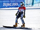 Zlatá olympijská vítzka Ester Ledecká v Pekingu 2022. (8. února 2022)