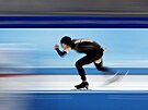 Trénink rychlobrusla na ZOH v Pekingu 2022. (8. února 2022)