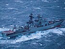 Rusk torpdoborec viceadmirl Kulakov u norskch beh (25. ledna 2022)