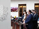Poslanecký klub SPOLU na tiskové konferenci k pandemickému zákonu (1. února...