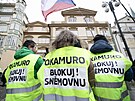 Demonstrace iniciativy Chcípl PES proti schválení vládní novely pandemického...