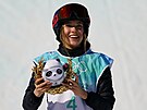 ínská reprezentantka Eileen Guová je první olympijskou ampionkou v lyaském...