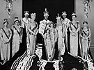 Král Jií VI., jeho manelka Albta a jejich dcery Margaret a Albta po...
