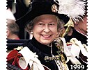 Královna Albta II. na známce k jejímu platinovému jubileu panování (2022)