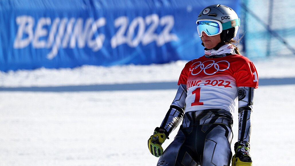 Zlatá olympijská vítzka Ester Ledecká v Pekingu 2022. (8. února 2022)