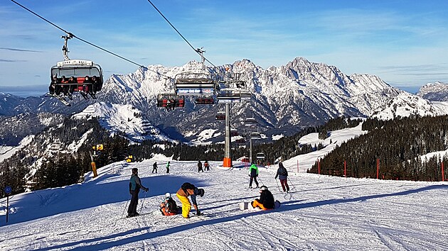 V oblasti Saalbach-Hinterglemm jsou vedle zvodnch trat i irok lehk sjezdovky.