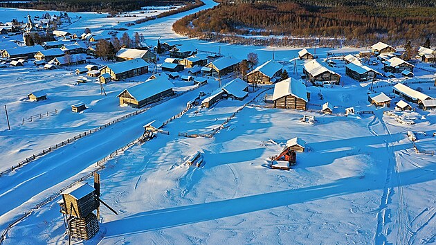 Vesnice v Archangelsk oblasti (7. prosince 2021)