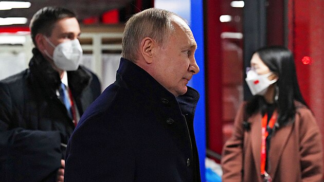 Mezi zahraninmi hosty, kte nechybli na zahajovacm ceremonilu olympidy, byl i rusk prezident Vladimir Putin. (4. nora 2022)