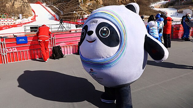 V n doly olympijsk pandy. Na pandu Bing Dwen Dwen, maskota zimnch olympijskch her v Pekingu, se ekaly dlouh fronty. (7. nora 2022)