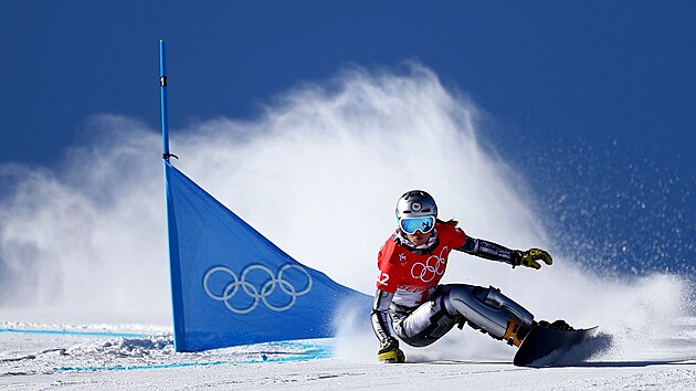 Ester Ledeck bhem kvalifikace paralelnho obho slalomu na olympijskch...