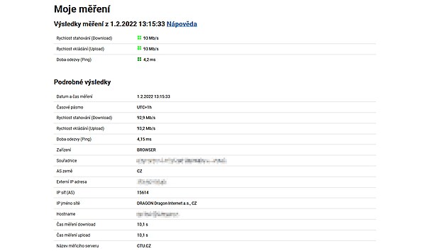 NetTest  detaily